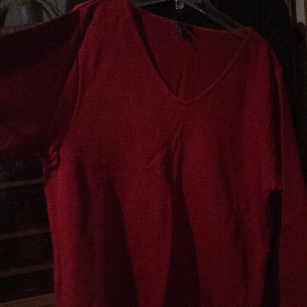 Sweater rayon red Large size 2 5U